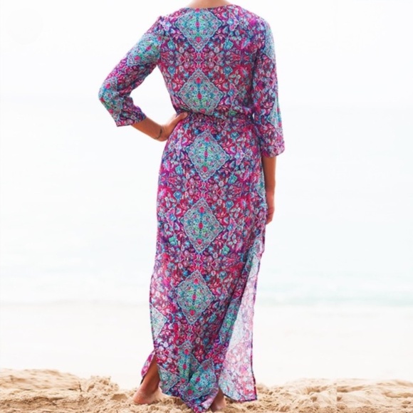 Seafolly Casablanca Tapestry Long Line Kaftan XL - Picture 4 of 16